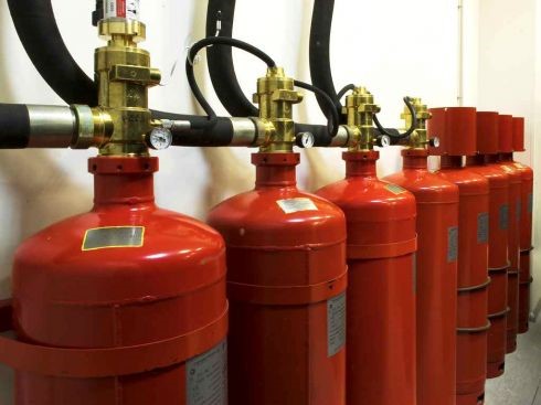 Пример монтажа баллонов с газом