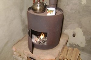 Самодельная буржуйка из трубы