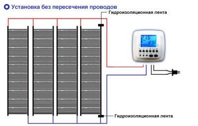 Подключение инфракрасного пола (схема)