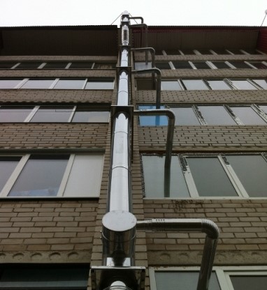 Коаксиальная труба в многоэтажке