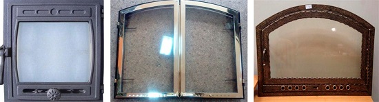 Каминные дверцы из стекла