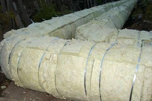 Трубы, утепленные минватой