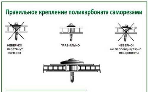 Нюансы крепления материала саморезами