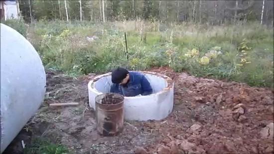 Сооружение колодцев опускным способом